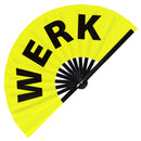 Werk clacking hand fan