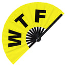 WTF Foldable bamboo Hand Fan