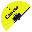 Cancer Zodiac Sign Bamboo hand fan