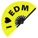 I Love EDM Bamboo Hand Fan