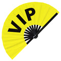 VIP Hand Fan Foldable Bamboo Circuit Very Important Person Rave Hand Fans Outfit Party Gear Gifts Music Festival Rave Accessories for Men and Women