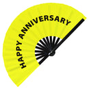 Happy Anniversary Bamboo Hand Fan
