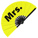 Mrs. Wedding Bamboo Hand Fan