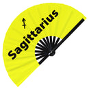 Sagittarius Zodiac Sign Bamboo Hand Fan