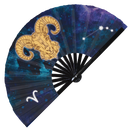 Zodiac Sign hand fan Aquarius Aries Cancer Capricorn Gemini Leo Libra Pisces Sagittarius Scorpio Taurus Virgo circuit Rave Party Festival Gifts Accessories
