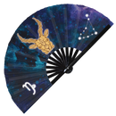 Zodiac Sign Bamboo Hand Fan