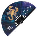 Zodiac Sign Bamboo Hand Fan