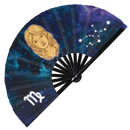 Zodiac Sign hand fan Aquarius Aries Cancer Capricorn Gemini Leo Libra Pisces Sagittarius Scorpio Taurus Virgo circuit Rave Party Festival Gifts Accessories