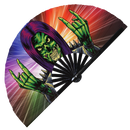 Zombie bamboo hand fan