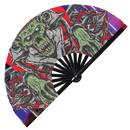 Zombie bamboo hand fan