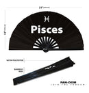 Pisces Zodiac Sign Bamboo Hand Fan