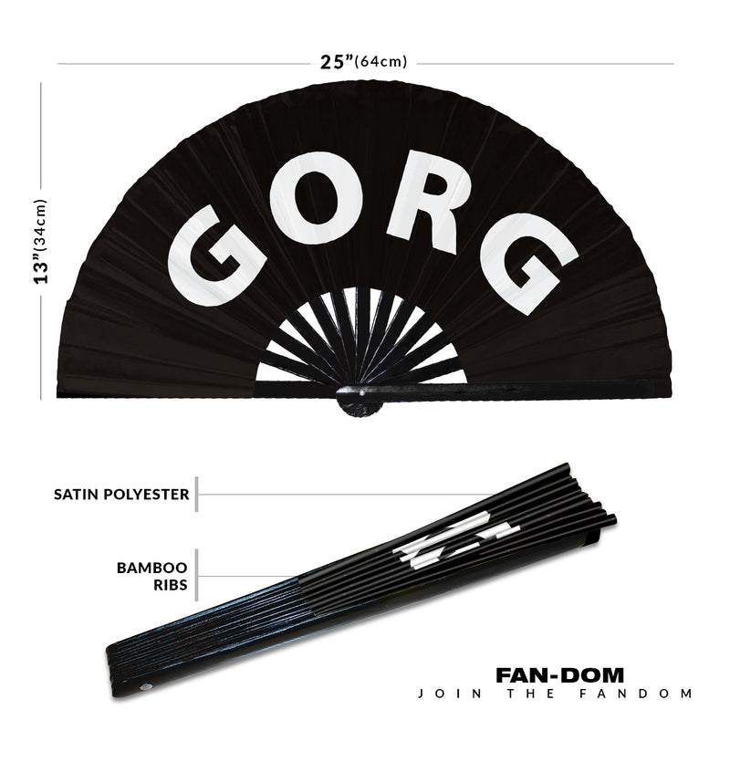 Gorg Hand Fan Foldable Bamboo Circuit Gorgeous Rave Hand Fans Outfit Party Gear Gifts Music Festival Rave Accessories for Men and Women