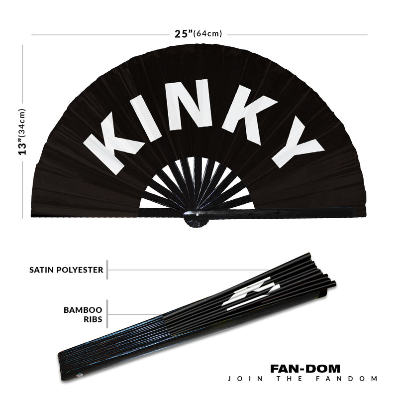 Kinky Hand Fan Foldable Bamboo Circuit Kink Rave Hand Fans Outfit Party Gear Gifts Music Festival Rave Accessories for Men and Women