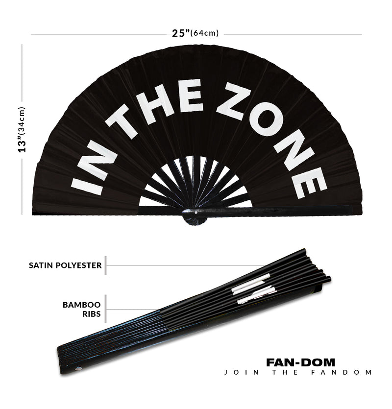 In the zone hand fan foldable bamboo circuit rave hand fans Slang Words Fan outfit party gear gifts music festival rave accessories