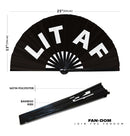 Lit AF Bamboo Hand Fan