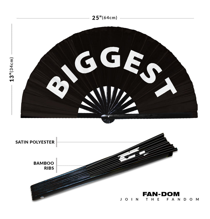 Biggest Hand Fan Foldable Bamboo Circuit Rave Hand Fan