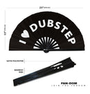 I Love Dubstep Bamboo Hand Fan