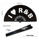 I Love R&B Bamboo Hand Fan
