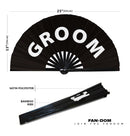 Groom Bamboo Hand Fan