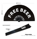 Free Beer Bamboo Hand Fan