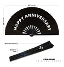 Happy Anniversary Bamboo Hand Fan