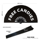 Free Candies Bamboo Hand Fan