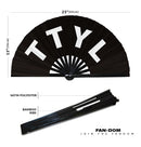 TTYL Bamboo Foldable Hand Fan
