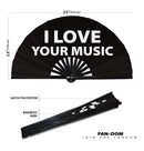 I Love Your Music Bamboo Hand Fan