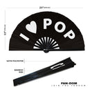 I Love Pop Bamboo Hand Fan