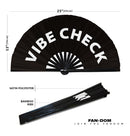 Vibe Check Foldable Bamboo Hand Fan