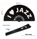 I Love Jazz Bamboo Hand Fan