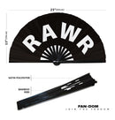 Rawr Bamboo Hand Fan