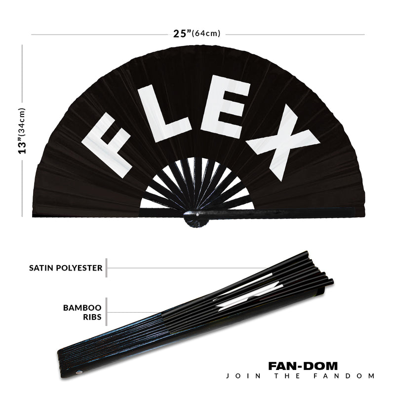 Flex hand fan foldable bamboo circuit rave hand fans Slang Words Fan outfit party gear gifts music festival rave accessories