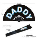 Daddy Neon Glow Bamboo Hand Fan
