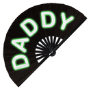 Daddy Neon Glow Bamboo Hand Fan