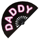 Daddy Neon Glow Bamboo Hand Fan