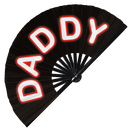 Daddy Neon Glow Bamboo Hand Fan