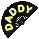 Daddy Neon Glow Bamboo Hand Fan