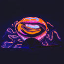 Lips UV Glow Hand Fan Large Folding Fans for Festivals, Rave Hand Fan Kung fu Fan