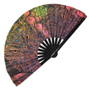 Owls Hand fan UV glow - NO SLEEP large rave fan