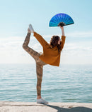 Manta Ray Tribal Bamboo Hand Fan