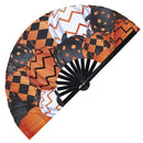 Pumpkin Bamboo Hand Fan