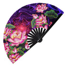 Lotus Flower Bamboo Hand Fan
