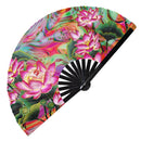 Lotus Flower Bamboo Hand Fan