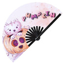 Pumpkin Bamboo Hand Fan