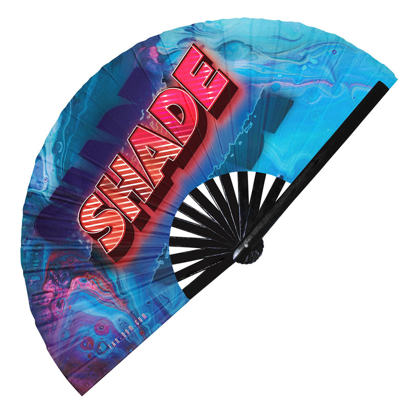 Shade Handheld Foldable Bamboo fan - Shady Rave Festival Event Party Outdoor Hand fans
