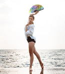 Tribal Lion Bamboo Hand Fan