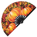 Pumpkin Bamboo Hand Fan