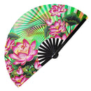 Lotus Flower Bamboo Hand Fan