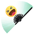 Facebook Emoji UV Glow Hand Fan | Emoji Foldable Bamboo Hand Fan Emoticon Fan Emoji icon Hand Fan
